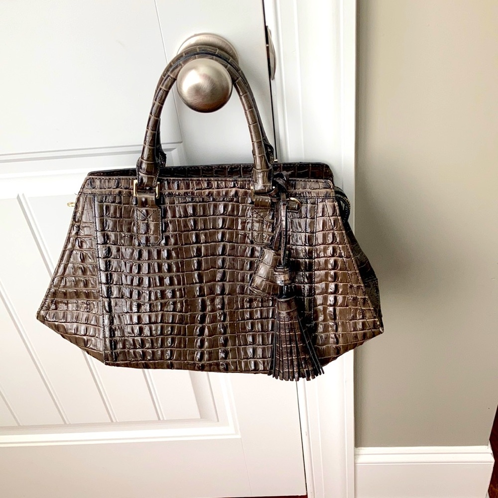 Brahmin Crocodile leather Tote